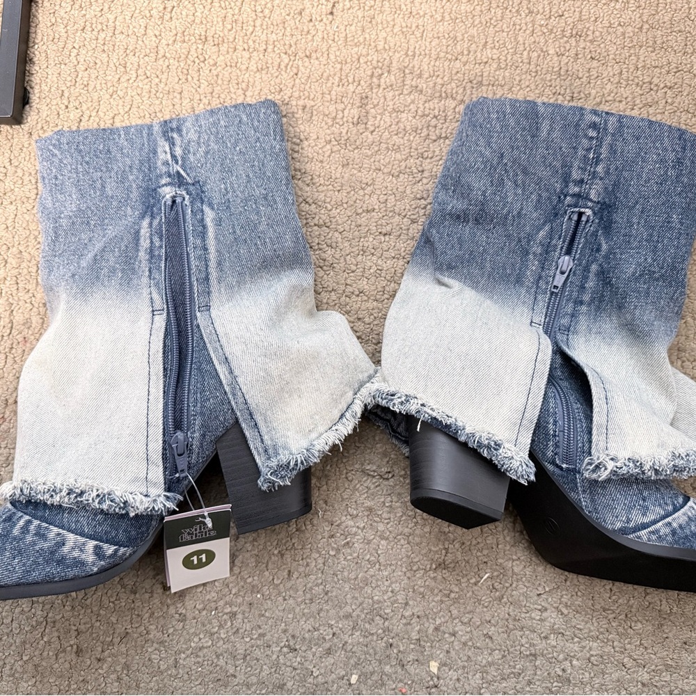 Wild Fable Dip-Dye Denim Boots
